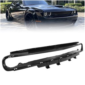 HECASA Front Grille Reinforcement Compatible with 2015-2023 Dodge Challenger 68258750AC CH1223103 Bumper Grill Reinforcement Plastic (ABS) Black
