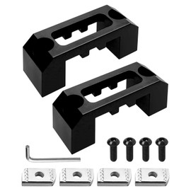 JUFZQO Tie Down Anchors Compatible with Frontier 2005-2024/Titan 2004-2024, Fit for Utili-Track Bed Rail System Bed Rail Cleats Replaces 999T7-ZV00A (Black, 2PCS)
