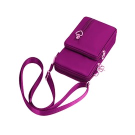 LassZone Small Crossbody Bag for Women Multi-pocket Cell Phone Bag Waterproof Nylon Shoulder Bag Handbag Ladies Wristlet Wallet Purse