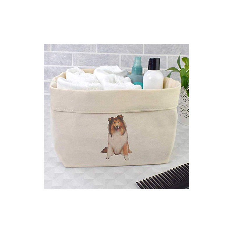 Large 'Rough Collie' Canvas Organiser/Storage Bag (OR00012522)