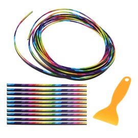 X AUTOHAUX Car Vent Outlet Trims, Insert Strip Line, 9.84ft, Multicolor, 1 Set