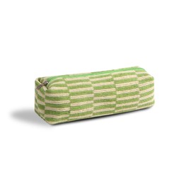 SURBEAV Pencil Case Pen Case Office College School Storage Bag Pouch Holder Box Organizer Makeup Pouch Cosmetic Bag Aesthetic Cute Pencil Case for Girls Boys Kids (Green + White streak)