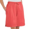 Collections Etc Women's Drawstring Cotton Knit Pull-On Skort with Elastic