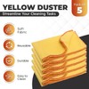 Pack of 5 Jumboo Yellow Dusters Cleaning Cloth 100% Cotton