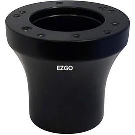 Huskey Universal Black Anodized 5/6 Hole Steering Wheel Hub Adapter of Carbon Steel for EZGO TXT and RXV Golf Carts with Matt Black Surface Finish…