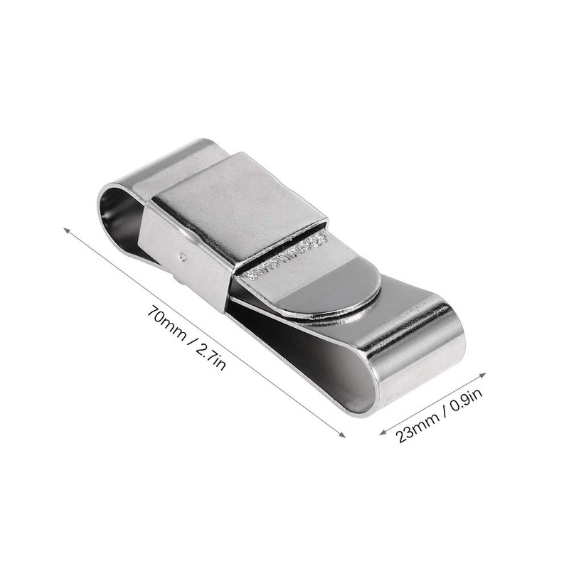 Stainless Steel Cue Chalk Clip Snooker Billiards Chalk Holder Pool