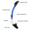 Full Dry Breathing Tube with Comfortable Silicone Mouthpiece and Single
