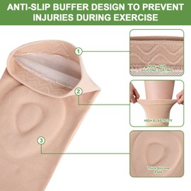 NIKISHAP 1 Pair Gel Knee Pads for Figure Skating & Dance - Breathable Cushion Support Pads for Men, Women & Girls