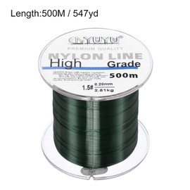PATIKIL 547Yard/1640FT Nylon Fishing Line, 6Lb Monofilament String Wire Fluorocarbon Coated for DIY Craft Hanging Decoration, Dark Green