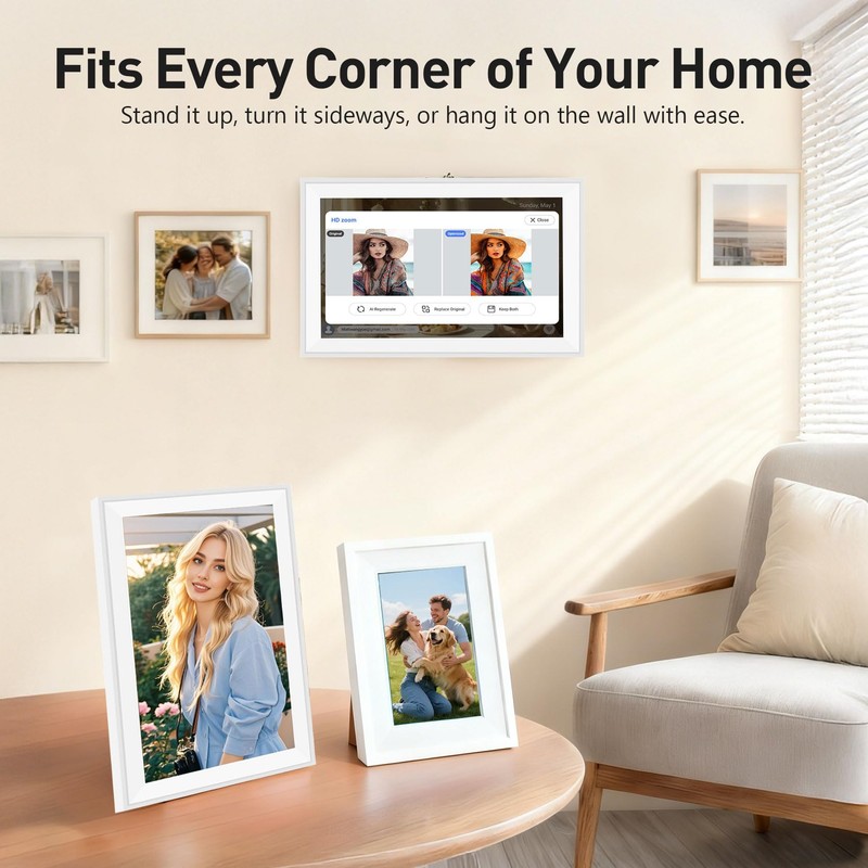 15.6" Smart Digital Calendar Frame– Touchscreen Family Calendar with Electronic
