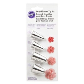 Wilton 418-4569 4-Piece Drop Flowers Tip Set