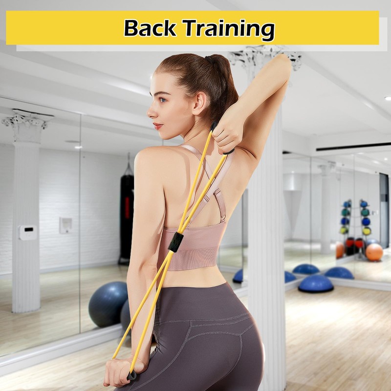 Resistance Bands, 8 Shape Resistance Bands with Handles[20LBS], Figure 8