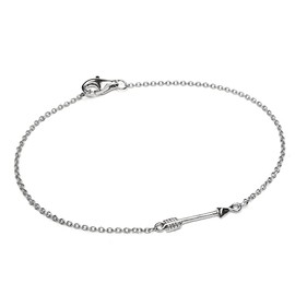 Fine Light Sterling Silver 7 Inch Arrow Bracelet with Lobster Clasp