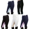 PFIFF Elisa - Pantaloni da Equitazione per Bambini, Blu (Blu/Lilla),