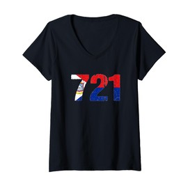 Womens 721 Sint Maarten V-Neck T-Shirt