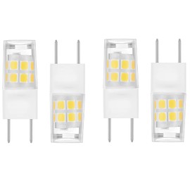 HUIMEIJIA G8 LED Bulb 2W Equivalent to G8 Halogen Bulb 20W T4 JCD Type Bi-Pin G8 Base AC 120V Mini G8 Bulb for Under Cabinet Light Under Counter Kitchen Lighting(4 PCS, Yellow)