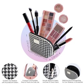 Hot Sugar All in One Makeup Kit, Makeup Set for Women, Girls Makeup Kit for Teens with Eyeshadow, Blush, Contour, Highlighter, Concealer, Lipstick, Lip Gloss, Eyeliner and Brush (Black)