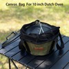 Campingmoon 10 In Dutch Oven Bag, Heavy Duty Canvas Camping