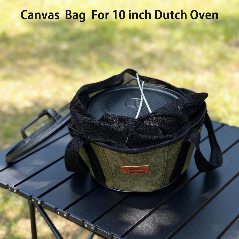 Campingmoon 10 In Dutch Oven Bag, Heavy Duty Canvas Camping