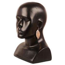 Sunsoul By Touchstone Tribal Boho Gypsy Leaf Motif Earrings Exclusive Hand Embossed Look Fine Craftsmanship Afro-Indian Inspired Designer Jewelry Earrings In Gold Tone For Women.