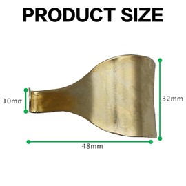 Moulding Hook for Dado Picture Rail - 3.2 x 4.8cm, Pack of 10 | Brass-Plated Moulding Picture Rail Hook to Hang Picture Frames & Protect Walls | Home Decor,Brass Picture Rail Hooks