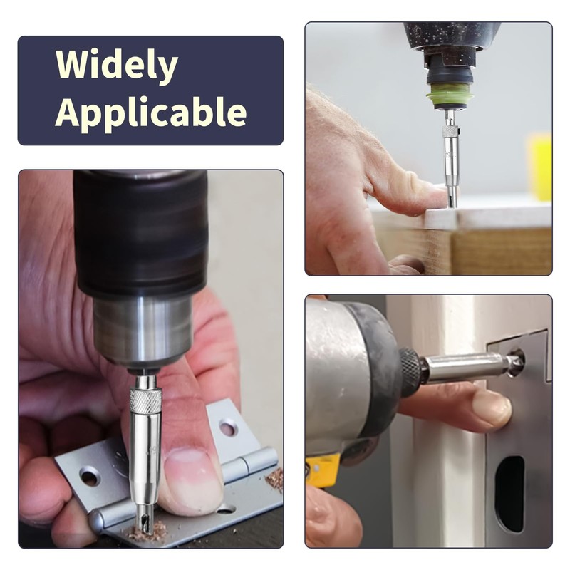 3pcs Self Centering Drill Bit Set, Hinge Pilot Hole Drill