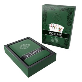 Bullets Playing Cards Rommee Set in Faux Leather Case, Including Waterproof Plastic Playing Cards, Game Rules with 15 Rummy Variants (de), Short Rules, Pen and Pad