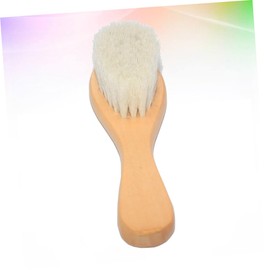 Hohopeti Natural Wool Baby Hairbrush Comb Set Wooden Handle Soft for Shampoo Bath