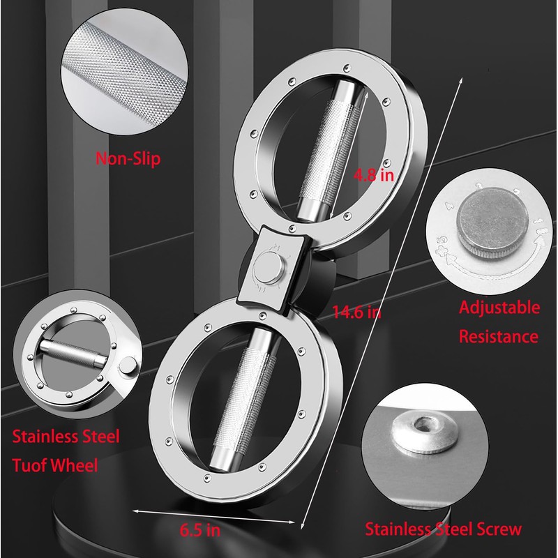 Forearm Strength Trainer-Arm Workout Equipment Forearm Exerciser-12 Pounds Resistance Adjustable