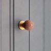 Infinity Decor Traditional Rosewood Preston Reeded Beehive Wooden Cupboard Knob