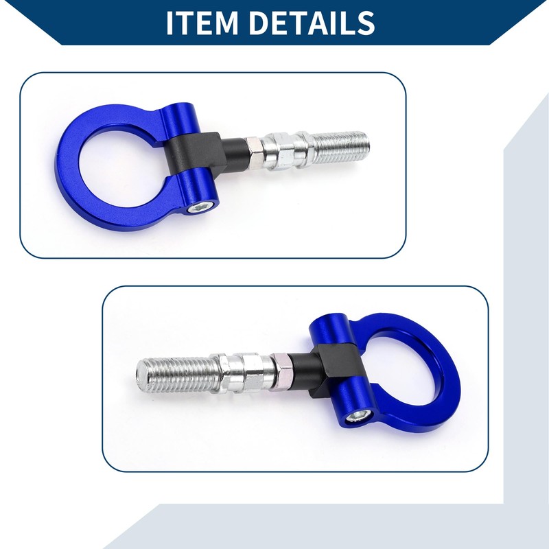 Hihaha Tow Hook/Universal Car Front Bumper Towing Hook/Durable Metal Rotary