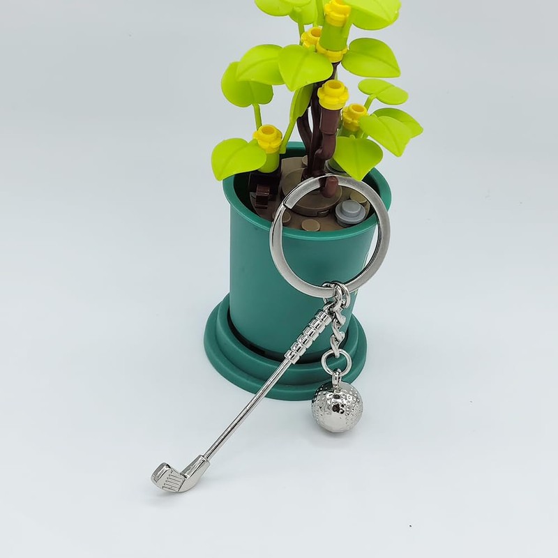 Mini Cute Golf Keychain Sport Key Chain Rings for Men