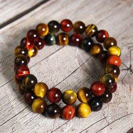 Unbranded Natural Crystal Gemstone Tiger Eye 8mm Beads Healing Women Men Bracelet Gift