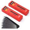 FOSHIO 100PCS 30 Degree Carbon Steel Snap Off Blades 9mm