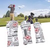 3PCS Golf Club Head Cover PU Waterproof English Flag Pattern