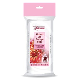 Club Supreme Potpourri Scented Garbage Bags - Small Trash Bags Kitchen Etc 30 Units - 51 X 56 Cm/20 X 22 In