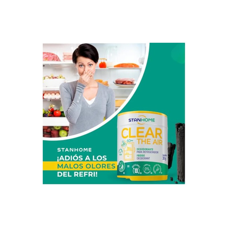 STANHOME 4 pzas de desodorante para refrigerador Clearthe air Stanhome,