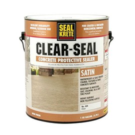 Seal-Krete 604001 Clear-Seal Satin Concrete Protective Sealer, Gallon, Clear