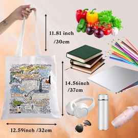 BWWKTOP Sam Quotes Canvas Tote Bag Ring Movie Inspired Gift Samwise Fans Reusable Bag For Women Girls, Worth Fighting Tg, 14.56inch x 12.59inch