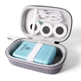 ORGBRO Label Maker Carrying Case for X1 / X3 / ORGSTA S001 Label Printer, Hard Carrying Container Storage Case Organizer for Printer, Tape and Charging Cable (Gray)