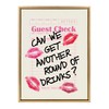 Kate and Laurel Sylvie Another Round Guest Check Framed Canvas