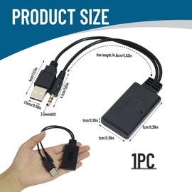 SMCEHEYA Car Bluetooth Aux Adapter 3.5MM Car Bluetooth Receiver for Speeding Highly Transmissing Without Distortion Aux Wireless Adapter for HIFI Sound Suality