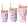 Reusable Insulated Neoprene Iced Coffee Cup Sleeve, Durable Drink Sleeve