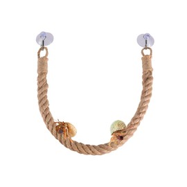 DONGKER Hermit Crab Climbing Rope,Sisal Rope Lizards Climbing Ladder Toy with Hook & Suction Cups for Reptile Geckos Resting Exploring Hiding Play