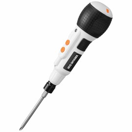 アイリスオーヤマ Ledライト付 ボールグリップドライバー 3.6V ホワイト 電動ドライバー ペン型 小型 手動兼用 ビット1本付 充電ケーブル付 JMD8BG-W 軽量 家具組み立て