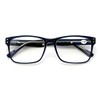 V.W.E. Men Premium Rectangle Stainless Steel Reading Glasses - Wide