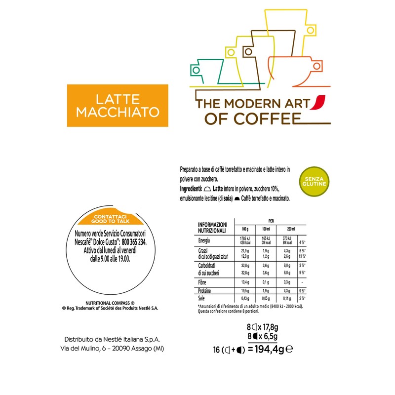 Coffee Capsule | Nescafé | Dolce Gusto Latte Macchiato 16
