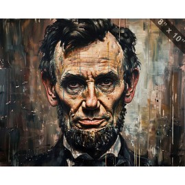 Abraham Lincoln oil painting 8x10 Print