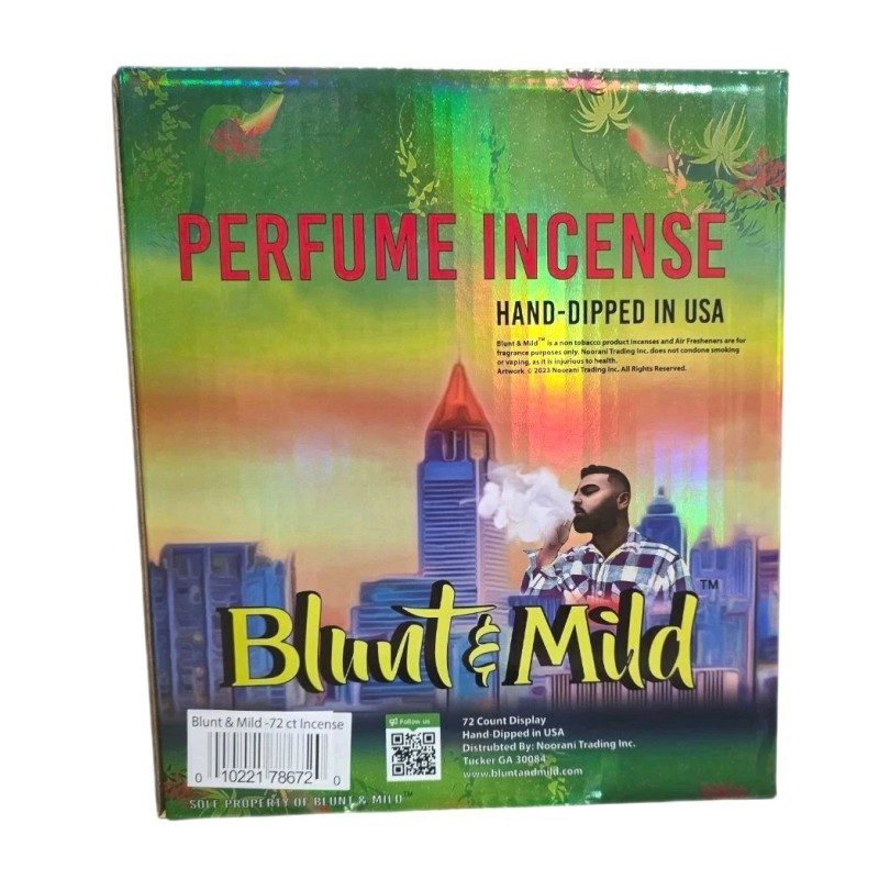 Blunt & Mild Hand Dipped Incense Perfume Wands, 72 ct