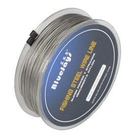 LOTITONG 100 Metres 0.5mm 26lb Fishing Steel Wire Lines max Power 7 Strands Super Soft Wire Lines Cover with Plastic Waterproof Lead line